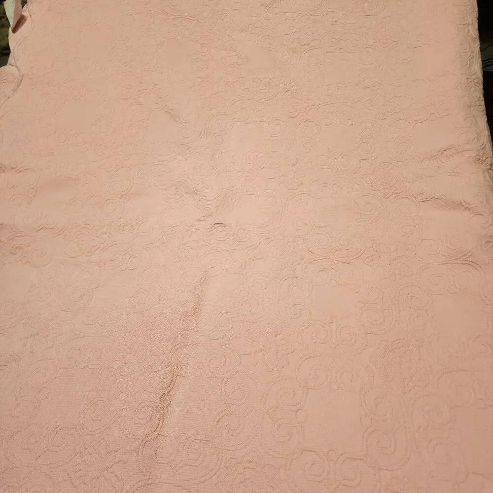 Lilly Pulitzer Pink Quilted Comforter Set King Size 100% Cotton Used Conditions